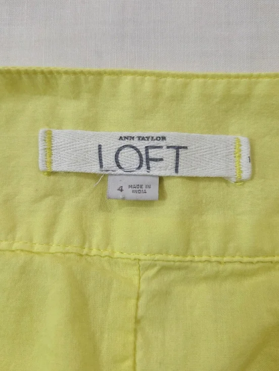 LOFT Vibrant Yellow Skirt Size 4| Spring Summer Sunny - Picture 4 of 6